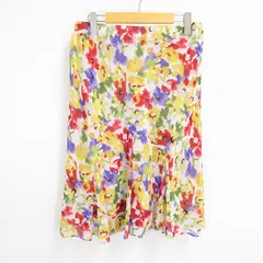 #a ローラアシュレイ LAURA ASHLEY スカート マーメイド マルチ カラフル 花柄 11号 レディース 941272 k01