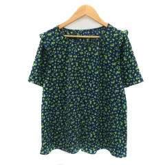 ロペピクニック ROPE Picnic シャツ ブラウス 半袖 花柄 38 M マルチカラー 紺 ネイビー /YK46