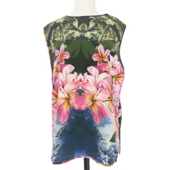 ステラマッカートニー STELLA McCARTNEY ノースリーブシャツ ブラウス 花柄 38 ブラック/ピンク/グリーン 黒/緑 415-110225 国内正規のサムネイル