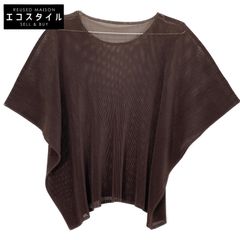 PLEATS PLEASE プリーツプリーズ ﾌﾞﾗｳﾝ ﾒｯｼｭﾌﾟﾘｰﾂ ｼｮｰﾄｽﾘｰﾌﾞﾌﾟﾙｵｰﾊﾞｰ 表記なし
