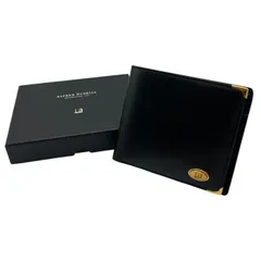 dunhill ダンヒル 財布 メンズ 2つ折り レザー ブラック 本革 ブランド ミニ コンパクト 小銭入れ カード入れ 中古 W４