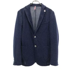 SSEINSE センス イタリア製 総柄 テーラードジャケット 44 ネイビー アンコン メンズ 古着