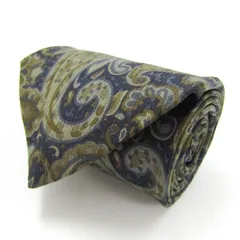 ダーバン ブランド ネクタイ 総柄 ペイズリー 幾何学模様 シルク PO  メンズ ネイビー Durban 【中古】