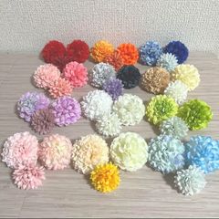 NO0729-02 造花 花材 花パーツ パーツ　髪飾り 花飾り　ハンドメイド　マム　ヘッドパーツ　成人式　七五三　ピンポンマム　ポンポンマム　菊　材料
