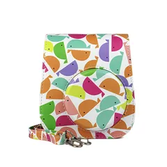 【新着商品】可愛いカメラバッグ ショルダーストラップ付き mini11/9/8+/8ケース instax PUレザー(くじら） チェキケースFUJIFILM HIYQIN