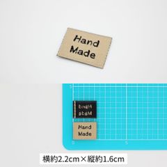 【2枚パック】韓国製 HAND MADE 柄 刺繍タグ （折り返し無し）sgk-34-c-2p