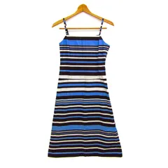 ポールスミス キャミワンピース PS コットン100% ブランド トップス レディース 40サイズ 青系×白系×茶系 Paul Smith 【中古】のサムネイル