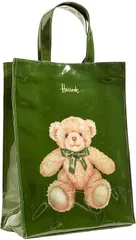 人気の英国 ハロッズ 裏地もクマちゃんトートバッグ ショッピングバッグ Sサイズ