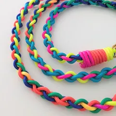 スマホストラップ「Poppin'」編み込み パラコード カラフル 軽量 スマホショルダー 110-120cm 便利