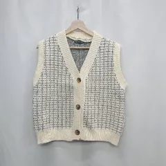 ◇ ⊇ DAY CLOSET デイ クローゼット ニットベスト サイズ表記なし ホワイト レディース E  【1502030015225】