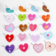 7.5*7.5cm 20枚 LEISURE CLUBバレンタインカード 誕生日カード グリーティングカード 祝福カード メッセージカード ホワイトデー 立体 ハート型 3D 手作りの贈り物 ウェディング 結婚式 卒業式 20枚セット 7.5 * 7.5cm 2