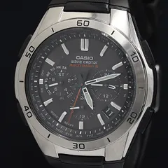 箱付 稼動 カシオ ウェーブセプター WVQ-M410 電波ソーラー 黒文字盤 メンズ腕時計 OGH 2000000 NSK