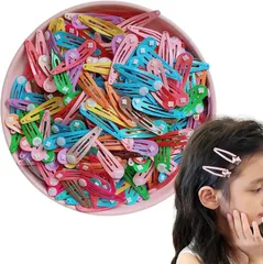 NYANDELMO ヘアピン 髪留め ヘアクリップ 前髪 カラフル DIY パッチンピン ミックスカラー(混色/100個)