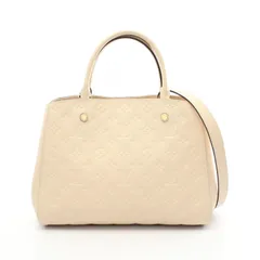 ルイ・ヴィトン LOUIS VUITTON ハンドバッグ モンテーニュMM モノグラムアンプラント イヴォワール M41698 イヴォワール レザー モンテーニュMM レディース Used Aのサムネイル