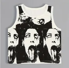 入荷！y2k フェアリー グランジ 平成 パンク ロック 十字架 タンクトップ