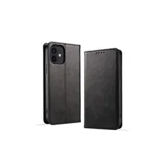 【KWATUNG】iphone12 iphone12pro ケース 手帳型 レザー 軽量 放熱性 薄型 マグネット式 スマホケース カード収納 スタンド機能 アイフォン 12 カバー 衝撃吸収 落ち着いた色 【ブラック】 1