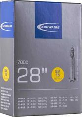 【最速発送】SCHWALBE シュワルベ  自転車用チューブ W/O(クリンチャー) 700×18-28C 仏式ロングバルブ(50mm) バルブコア固定式