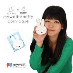 mywalit × miffy ミッフィー コラボ コインケース 小銭入れ 小物入れ 財布 MY134133 ホワイト かわいい 牛革 カーフ レザー マイウォリット マイウォレット