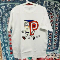 ぴーちゃん ティーシャツ 半袖 メンズ ヴィンテージリプリント L XL 白 ポンキッキーズ  Tシャツ 夏 新品 2XL ホワイト 新品未使用 レトロ 個性的 奇抜  攻め 前衛的 リプリント   古着 プリントT 男性 衣類 トップス お洒落 MENS