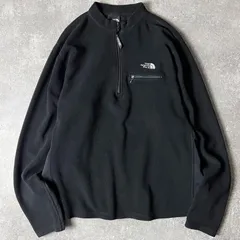 90s USA製 THE NORTH FACE ハーフジップ プルオーバー フリース トップス L / 90年代 アメリカ製 ノースフェイス ジャケット 黒 ブラック