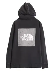 【お得なクーポン配布中!】 ノースフェイス 両面 プリント スウェット フード パーカー レディース L / The North Face アウトドア トレーナー プルオーバー 薄手 黒