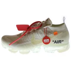 NIKE (ナイキ) ×OFF-WHITE AIR VAPORMAX FLYKNIT AA3831-100 オフホワイト エアヴェイパーマックス フライニット ローカットスニーカー ホワイト US9.5/27.5cm