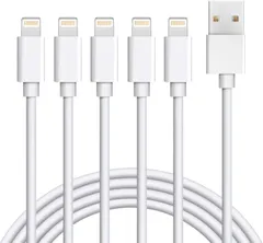 【1M×5本】iPhone 充電ケーブル ライトニングケーブル アイフォン USB 充電コード Lightning ケーブル 急速充電 USB同期 高速データ転送 高耐久 断線防止 iPhone iPad iPod AirPods 多種対応