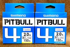 激安釣具 シマノ／SHIMANO　PITBULL ＰＬ-Ｍ５４Ｒ　ピットブル４　peライン 150ｍ巻　2.0号 2個セット　釣り
