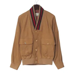 美品　GUCCI グッチ　キャメル　レザー　ジャケット　ブルゾン　ブラウン　本革 2025年最新】GUCCI メンズ レザージャケット・ライダースの人気