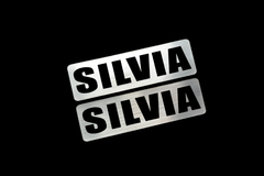EE-723-2 SILVIA 銀黒 アクリル2層 ステッカー 日産 シルビア S13 S14 S15 前期 後期 モデリスタ 2枚1セット