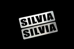 EE-723-2 SILVIA 銀黒 アクリル2層 ステッカー 日産 シルビア S13 S14 S15 前期 後期 モデリスタ 2枚1セット