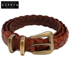 希少極美品】ブルネロクチネリベルトレザーゴールドブラウン総柄堀込