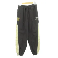 アンブロ UMBRO 美品 × 9090 ナインティナインティ ジョガー パンツ ナイロン ロゴ ワッペン ウエストゴム 薄手 Lサイズ グレーのサムネイル