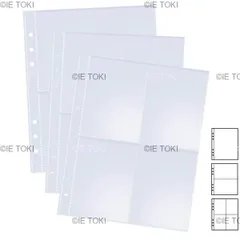 10個a5 6リングバインダーフォトアルバム両面リフィルバックでスリーブ予算プランナーノートブックプロテクター4ポケット保護