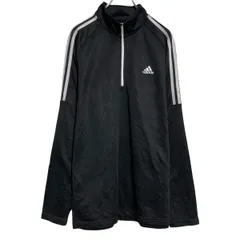 adidas ジャージ アディダス L ブラック ハーフジップ スポーツウェア 古着卸 アメリカ仕入 a701-7522