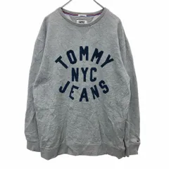Tommy jeans ロゴスウェット トレーナー Mサイズ トミージーンズ レギュラーフィット グレー 古着卸 アメリカ仕入 t2406-3135