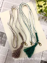 マクラメ スマホショルダー ショルダーストラップ スマホストラップ