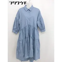 ◇ Girly Doll ガーリードール 長袖 膝下丈 シャツ ワンピース ネイビー レディース 【中古】 【1105280008926】のサムネイル