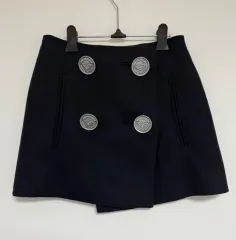 【美品】PRADA プラダ ミニスカート サイドジップ ブラック サイズ42 PRADA プラダ ミニスカート サイドジップ ブラック サイズ42