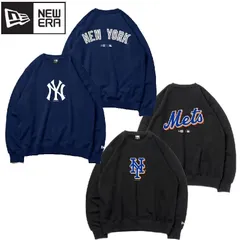 新品 メンズ ニューエラ NEWERA 裏毛 トレーナー スウェット MLB メジャーリーグ プリント バックロゴ 長袖 ヤンキース メッツ レディース ユニセックス