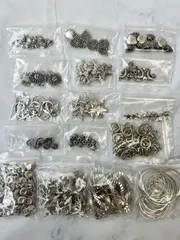 ハンドメイド　パーツ　ビーズ　詰め合わせセット　シルバー