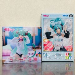 初音ミク ちょこのせ シナモンロール DesktopCute プライズ フィギュア 2体 まとめ セット / HatsuneMiku SEGA TAITO
