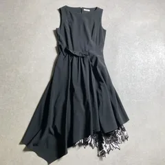 ★FRAY I.D/アシメケミカル レース フレアー ワンピース/フォーマル 結婚式 二次会 お呼ばれ 卒業式 入学式  /ブラック/size 0/フレイアイディー