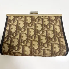 クリスチャン　ディオール　トロッター柄　がま口　ポーチ　マルチケース　訳あり CHRISTIAN DIOR クリスチャンディオール トロッター柄 長財布