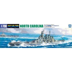 新品 アオシマ 1/700 ウォーターライン 外国艦 No.611 米国海軍戦艦 ノースカロライナ プラモデル [佐川急便]