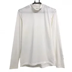 【超美品】カッパ 長袖ハイネックシャツ 白 ネックロゴ ストレッチ インナー メンズ LL ゴルフウェア Kappa