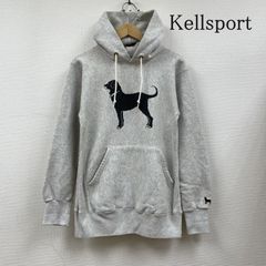 USED 古着 パーカー 長袖 Kellsport 80s 90s USA製 THE Black dog 犬 パーカー リバース ヘビー スウェット