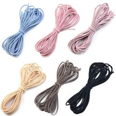 【人気商品】(12m) ブルー 茶色 ピンク 黒 6色セット 手芸 材料 手作り ハンドメイド 髪ゴム ヘアアクセサリー 太さ2.8㎜ ロングゴム ヘアゴム Yuzhiye
