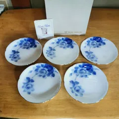 大倉陶園 未使用品 ブルーローズ(8011)15cm銘々皿5枚揃 箱傷みあり
