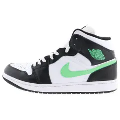 NIKE (ナイキ) Air Jordan 1 Mid Green Glow DQ8426-103 エアジョーダン1 ミッド グリーングロー ミッドカットスニーカー US12/30cm ブラック/ホワイト